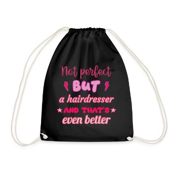 Pas parfait, mais coiffeur, coiffeur cadeau - Sac de sport léger - noir - Devant