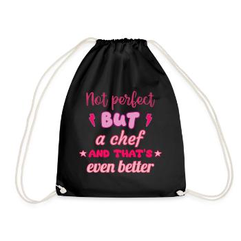 Not perfect, but - Drawstring Bag - black - Front