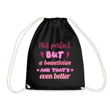 Pas parfaite, mais esthéticienne - Sac de sport léger - noir - Devant
