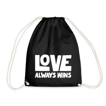 L’amour gagne toujours - Sac de sport léger - noir - Devant