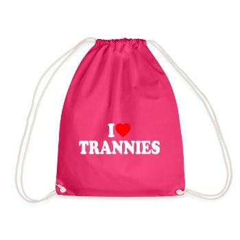 I love trannies - Turnbeutel - Fuchsia - Vorne