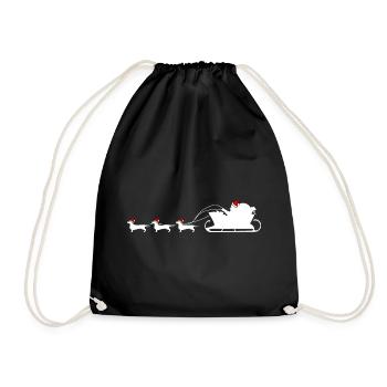 Dachshund Reindeer white Dachshund Dachshund - Drawstring Bag - black - Front