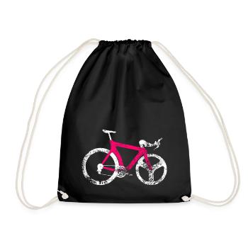 Time Trial Bike 98 | Grunge | Pink-White - Turnbeutel - Schwarz - Vorne