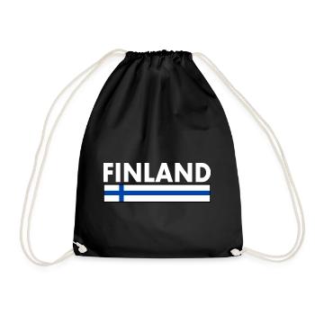 Finland - Drawstring Bag - black - Front