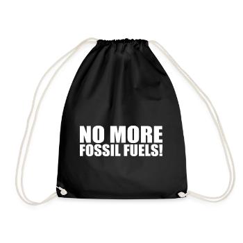 No more fossil fuels - Turnbeutel - Schwarz - Vorne