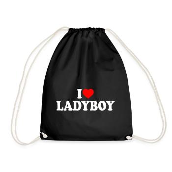 I love ladyboy - Sac de sport léger - noir - Devant