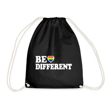Be different - Turnbeutel - Schwarz - Vorne