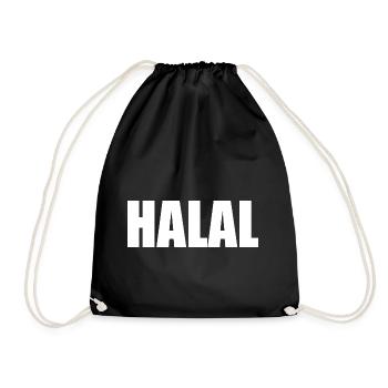 Halal - Turnbeutel - Schwarz - Vorne
