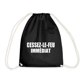 cessez-le-feu immédiat - Sac de sport léger - noir - Devant