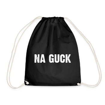 Na Guck - Turnbeutel - Schwarz - Vorne