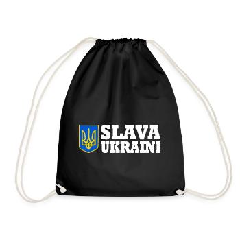 Slava ukraini - Drawstring Bag - black - Front