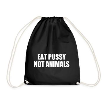 Eat pussy not animals - Sac de sport léger - noir - Devant