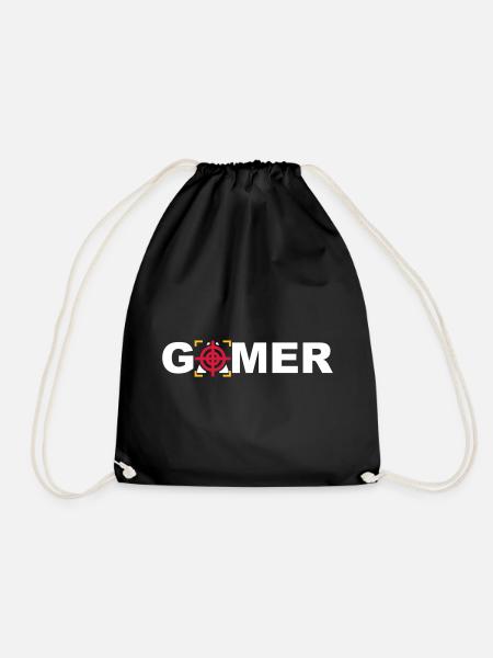 Gamer online PC gaming Konsole %zocker #zocken - Turnbeutel - Schwarz