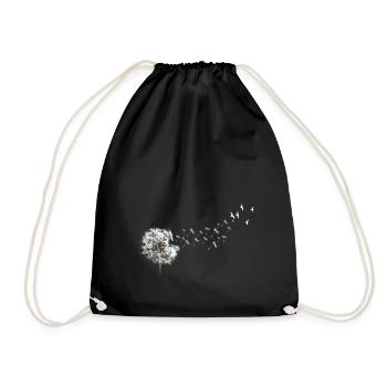 Pissenlit Oiseaux Fleur - Sac de sport léger - noir - Devant