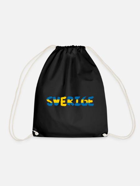 Sverige Schweden - Turnbeutel - Schwarz