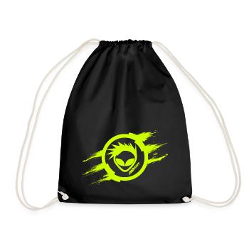 Alien Cut Scratch Fluo - Turnbeutel - Schwarz - Vorne