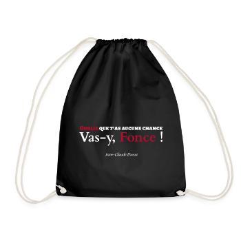 Oublie que t'as aucune chance vas y fonce - Sac de sport léger - noir - Devant