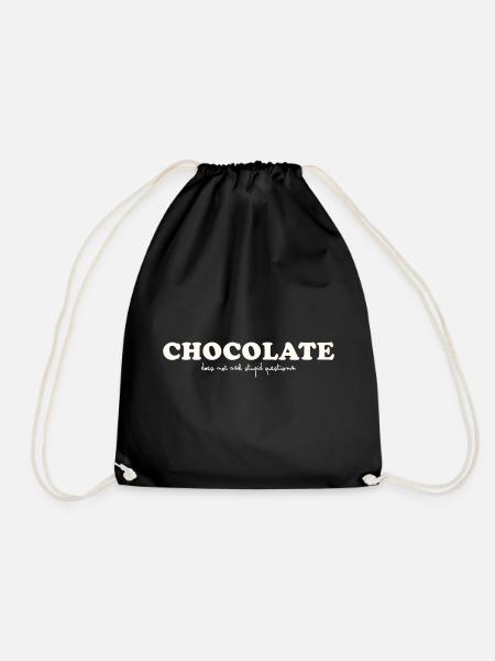 CHOCOLATE DOES NOT ASK STUPID QUESTIONS - Turnbeutel - Schwarz