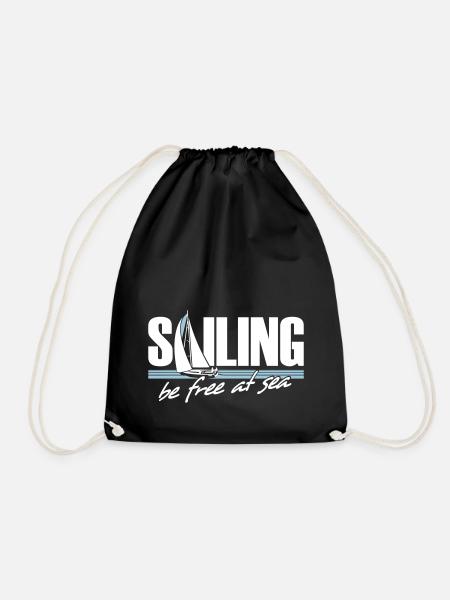 Sailing - Drawstring Bag - black