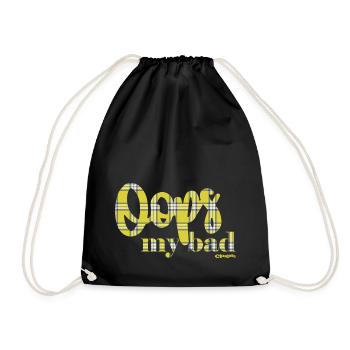 Clueless Oops My Bad Vintage Style - Turnbeutel - Schwarz - Vorne