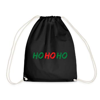 HO HO HO - Sac de sport léger - noir - Devant