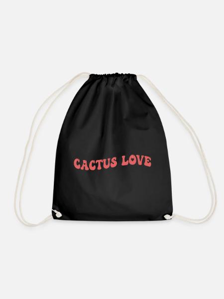 Cactus Love - Turnbeutel - Schwarz