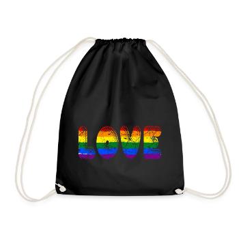 Aimer les LGBT - Sac de sport léger - noir - Devant