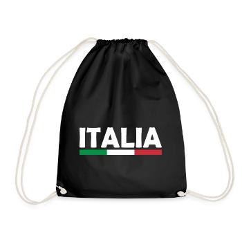 Italien flagge - Turnbeutel - Schwarz - Vorne