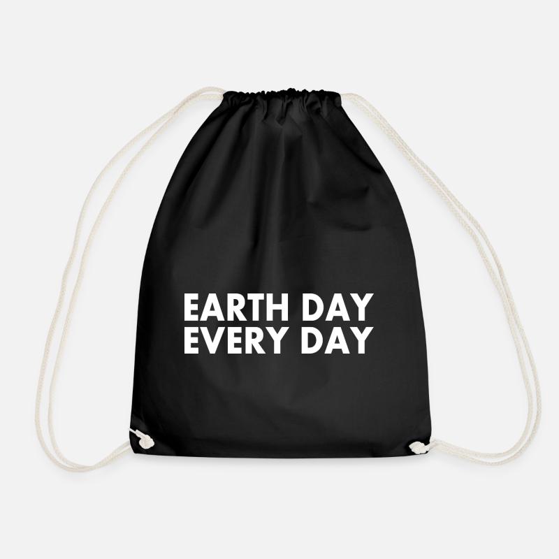 Earth day every day - Turnbeutel - Schwarz