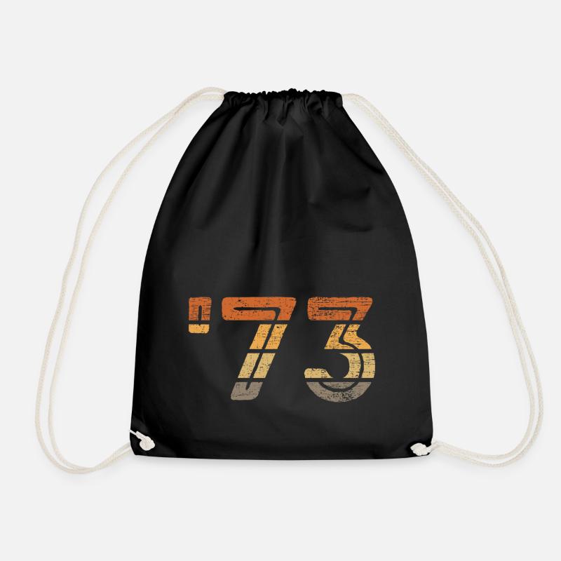 Birthday '73 - Drawstring Bag - black