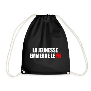 Fuck the National Front - Drawstring Bag - black - Front