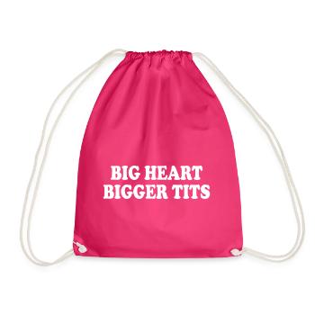 big heart bigger tits - Turnbeutel - Fuchsia - Vorne