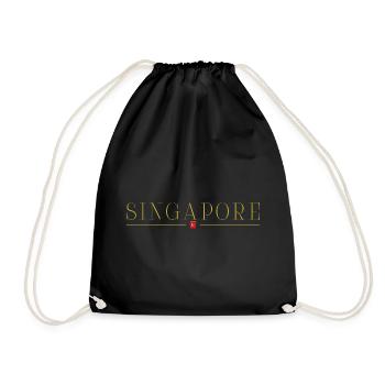 J’aime Singapour, T-shirt design de style élégance - Sac de sport léger - noir - Devant