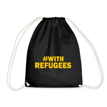 With refugees - Sac de sport léger - noir - Devant
