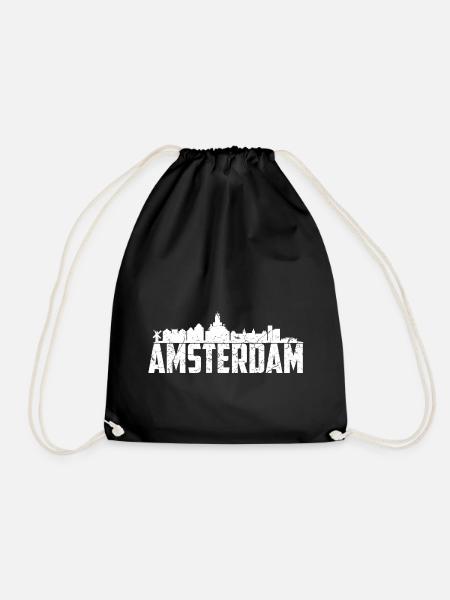 Amsterdam Skyline - Turnbeutel - Schwarz