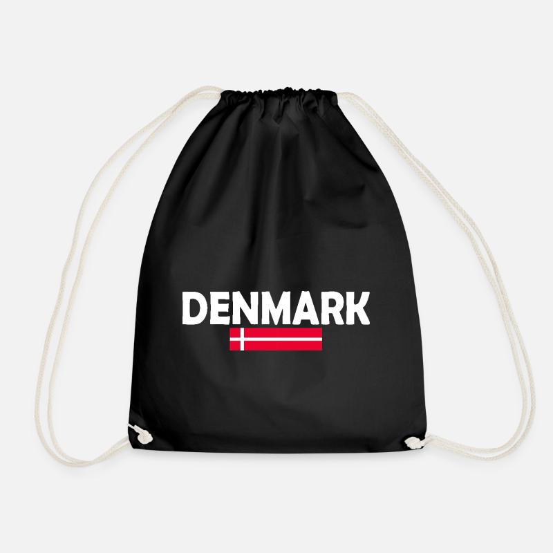 Dänemark flagge - Turnbeutel - Schwarz