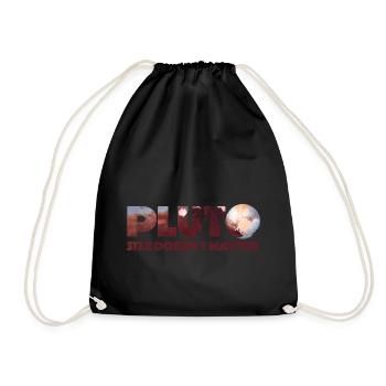 I love pluto - Drawstring Bag - black - Front