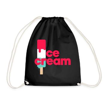 Ice Cream - Turnbeutel - Schwarz - Vorne