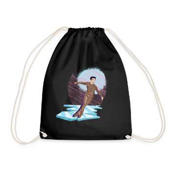 Patin à glace Patinage sur glace Patinage sur glace - Sac de sport léger - noir - Devant
