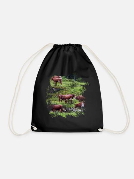 Vaches laitières sur l’air - Sac de sport léger - noir