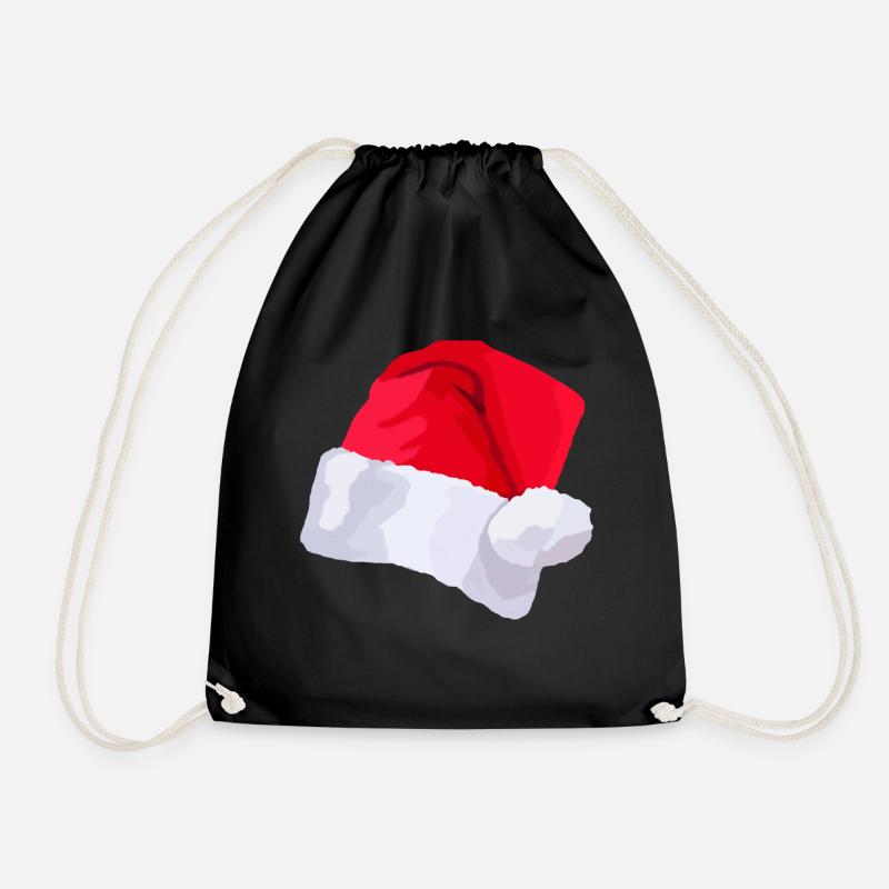 Weihnachtsmütze - Turnbeutel - Schwarz