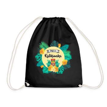 Pineapple Mask Hawaii Christmas Funny Gift - Drawstring Bag - black - Front