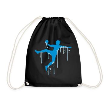 La fonte des glaces gouttes silhoue de pulvérisation de couleur graffiti - Sac de sport léger - noir - Devant