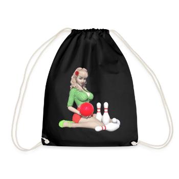Bowling, bowling, quilles - Sac de sport léger - noir - Devant