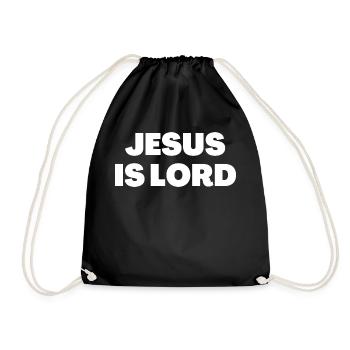 Jésus est Seigneur - Citations chrétiennes - Sac de sport léger - noir - Devant