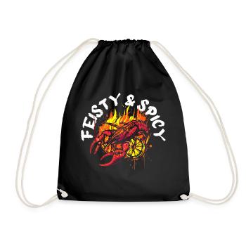 Fiery & Spicy - Cancer Motif for Lovers - Drawstring Bag - black - Front