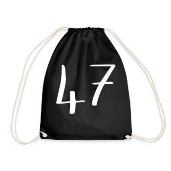 47 - Drawstring Bag - black - Front