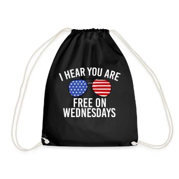 US Flag Vintage Biden Free on Wednesdays - Turnbeutel - Schwarz - Vorne