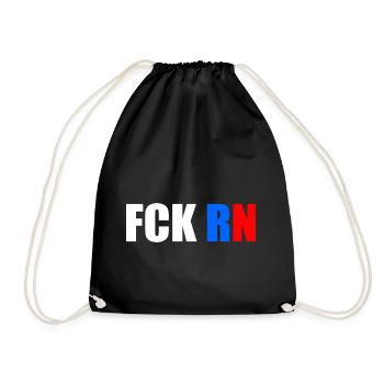 Fck rn - Drawstring Bag - black - Front
