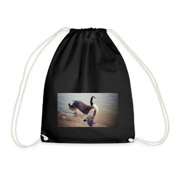 Grand oiseau aux ailes déployées - Sac de sport léger - noir - Devant